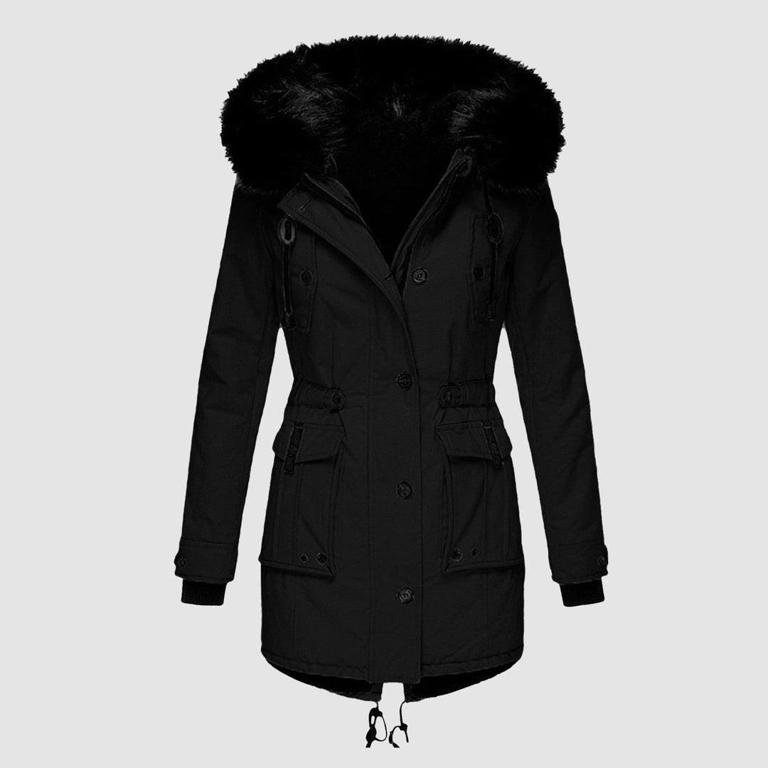 Eva | Longue parka doublée pour femme à capuche