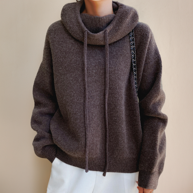 Femke | Sweat à capuche oversize à col montant pour femme