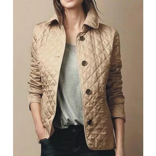 Femke | Veste cintrée matelassée à carreaux pour femme, à col montant