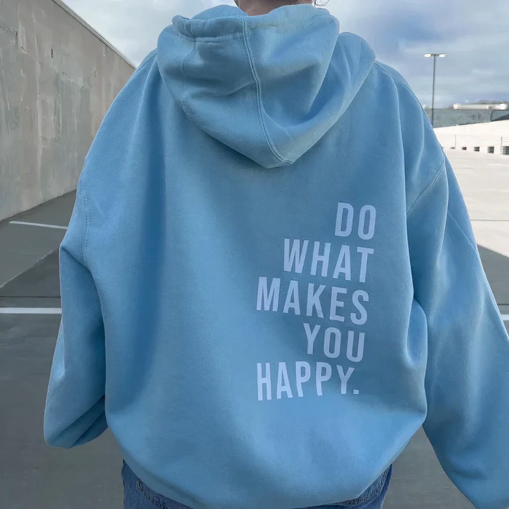 Fleur | Sweat à capuche oversize avec imprimé au dos pour femme