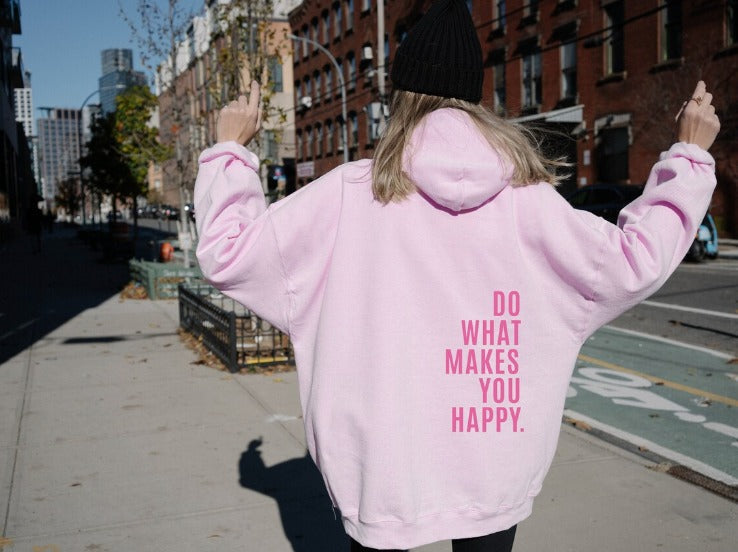 Fleur | Sweat à capuche oversize avec imprimé au dos pour femme