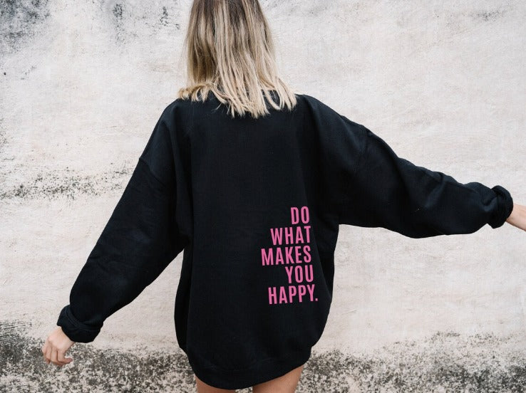 Fleur | Sweat à capuche oversize avec imprimé au dos pour femme