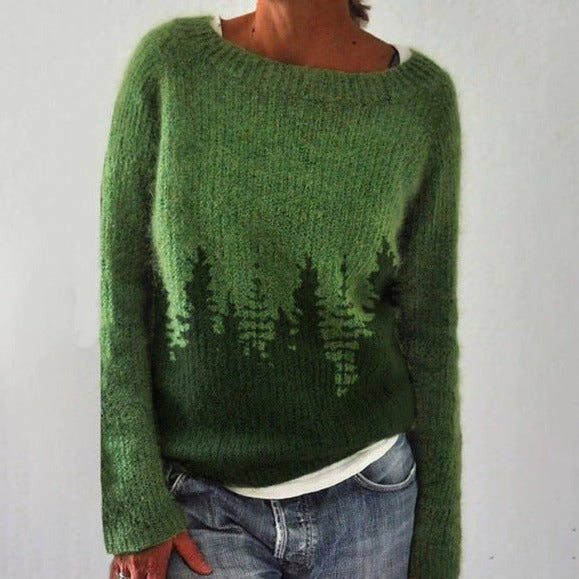 Ingrid | Pull pour femme à motif norvégien et col rond