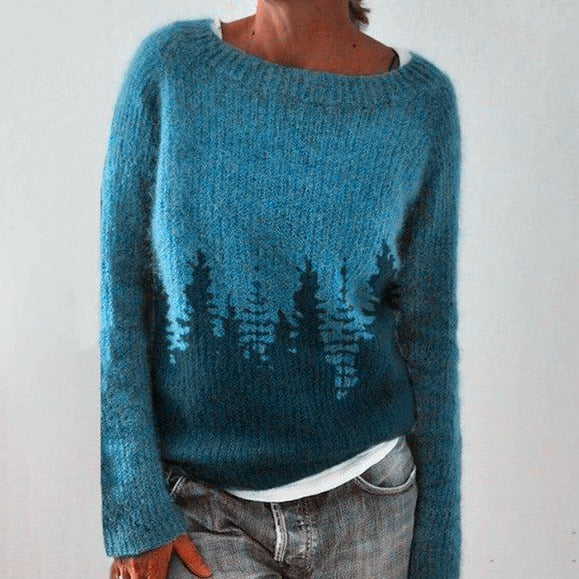 Ingrid | Pull pour femme à motif norvégien et col rond