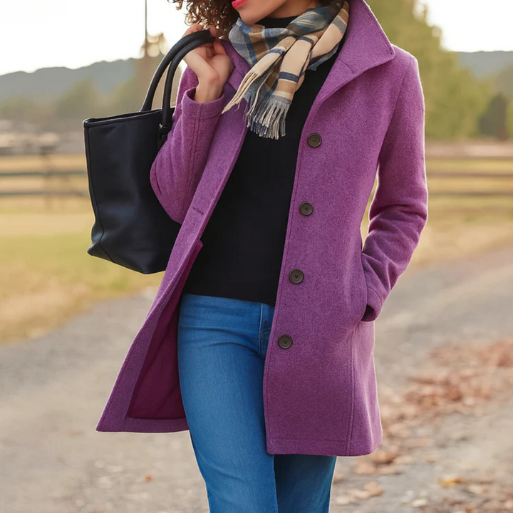 Julia | Long manteau classique cintré pour femme