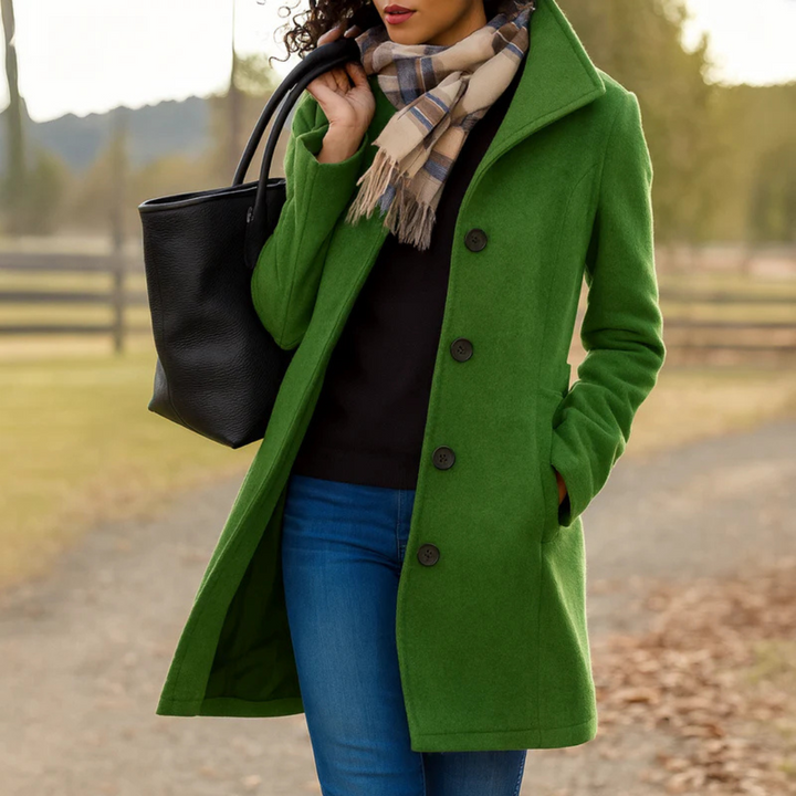 Julia | Long manteau classique cintré pour femme
