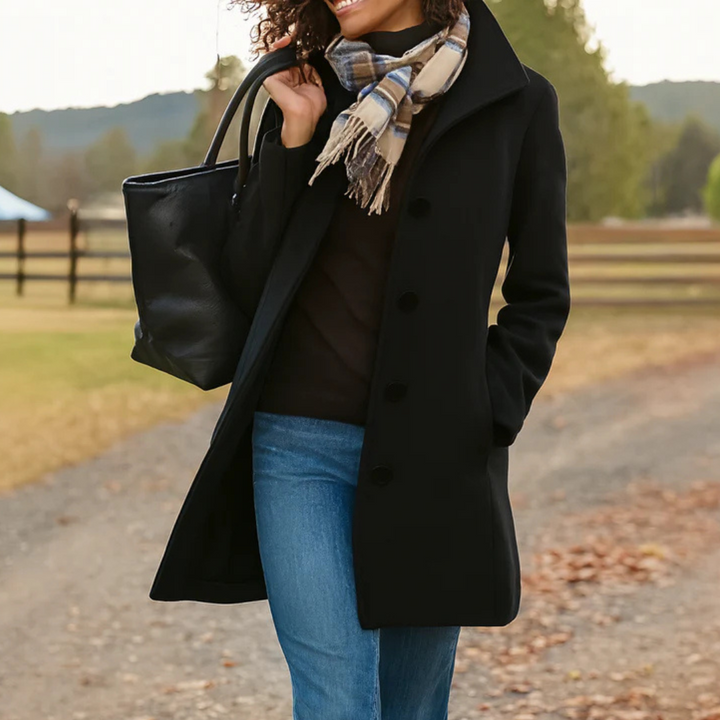 Julia | Long manteau classique cintré pour femme