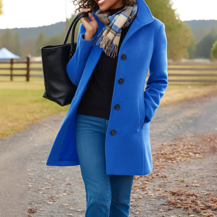Julia | Long manteau classique cintré pour femme
