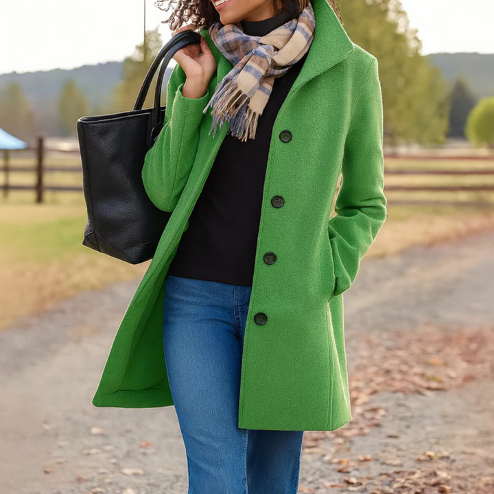 Julia | Long manteau classique cintré pour femme