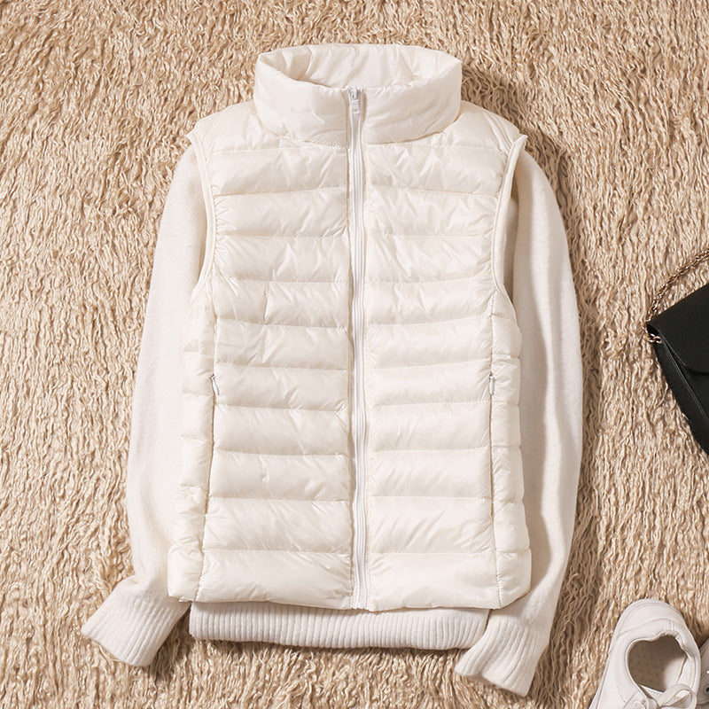 Lieke | Gilet légèrement matelassé pour femme à col montant