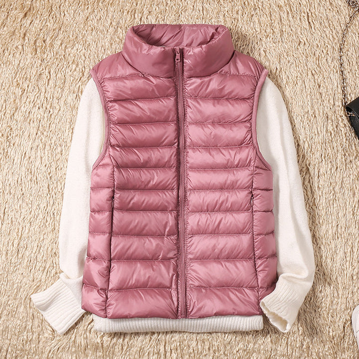 Lieke | Gilet légèrement matelassé pour femme à col montant
