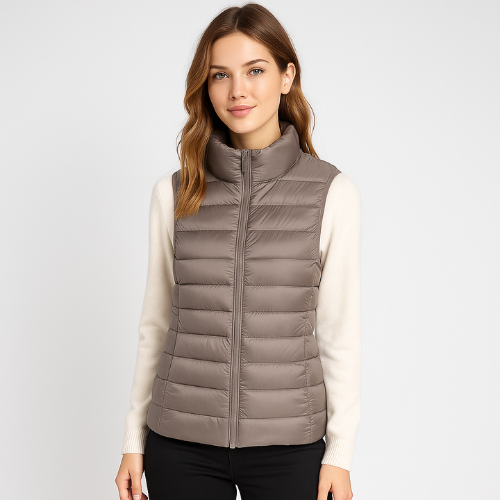 Noor | Gilet matelassé pour femme à col montant