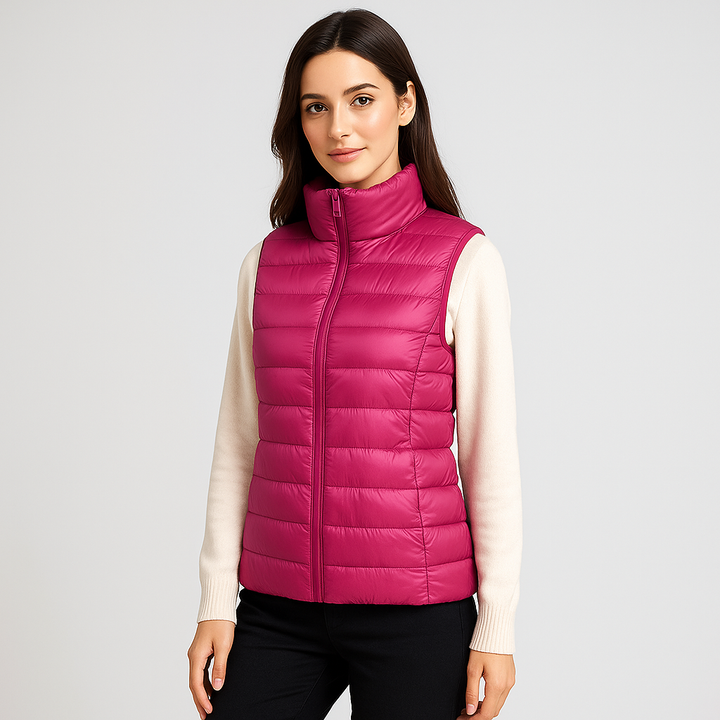 Noor | Gilet matelassé pour femme à col montant