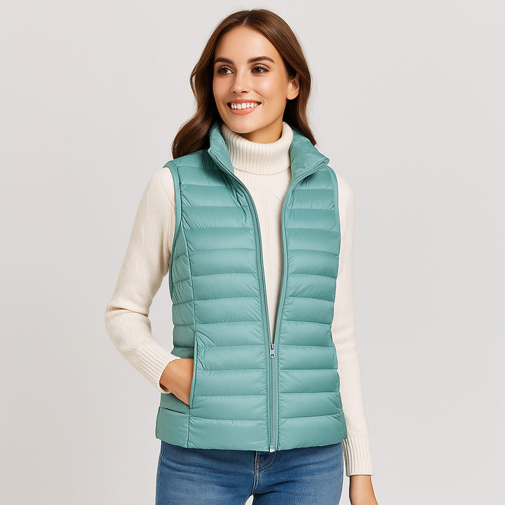 Noor | Gilet matelassé pour femme à col montant