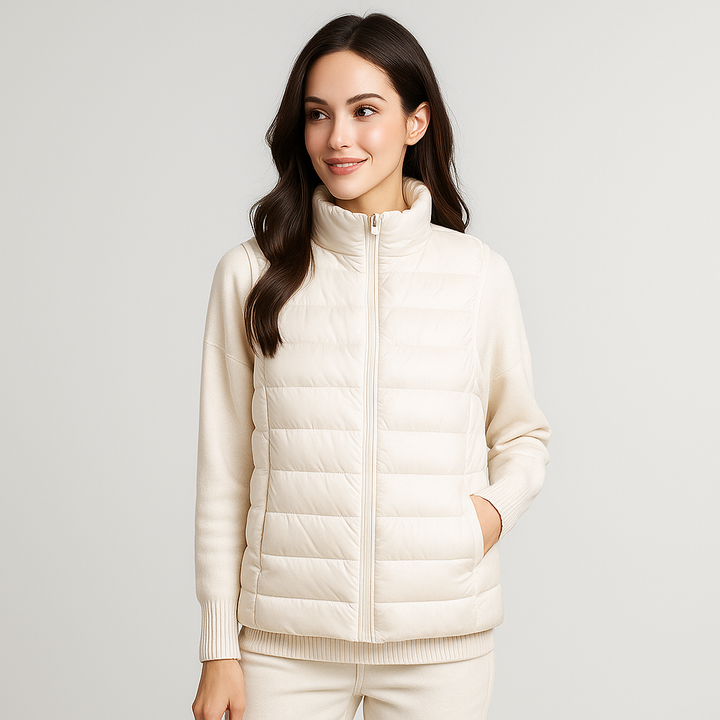 Noor | Gilet matelassé pour femme à col montant
