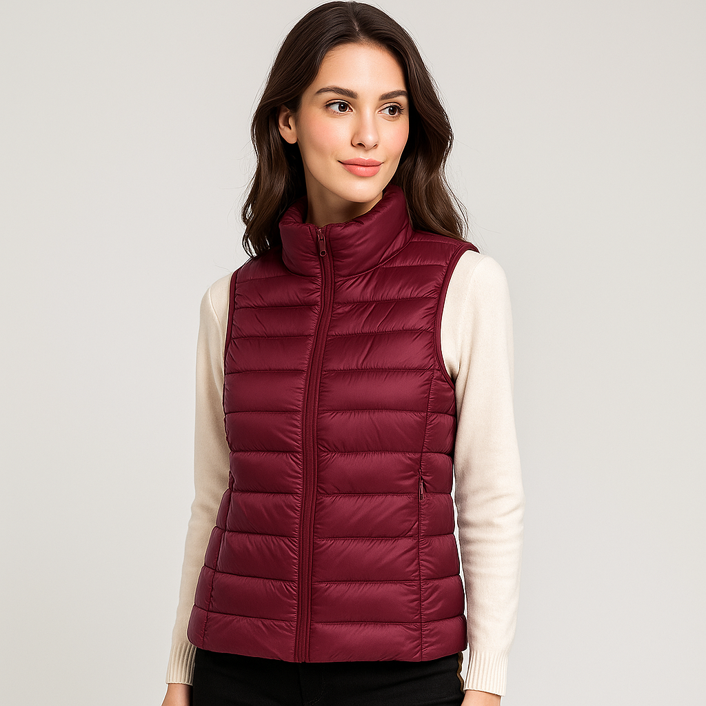 Noor | Gilet matelassé pour femme à col montant
