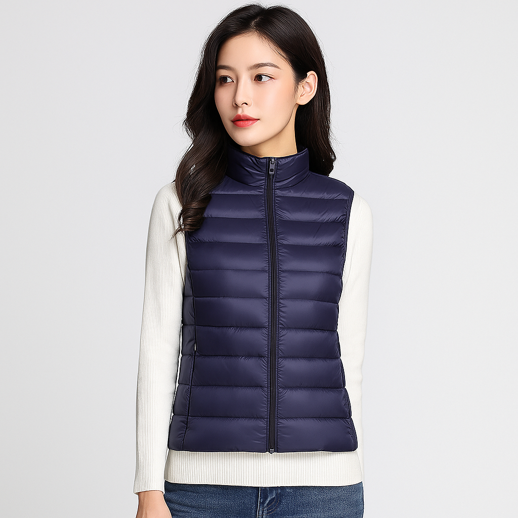 Noor | Gilet matelassé pour femme à col montant