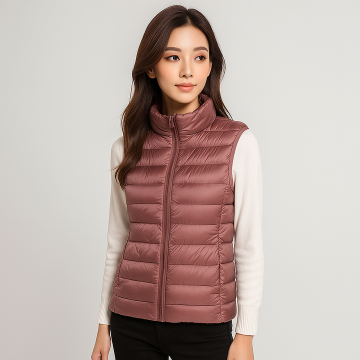 Noor | Gilet matelassé pour femme à col montant
