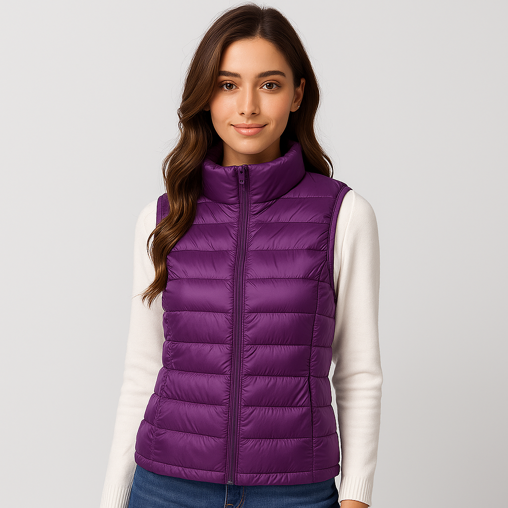 Noor | Gilet matelassé pour femme à col montant