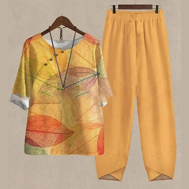 Nova | Ensemble ample à manches courtes et col rond pour femme