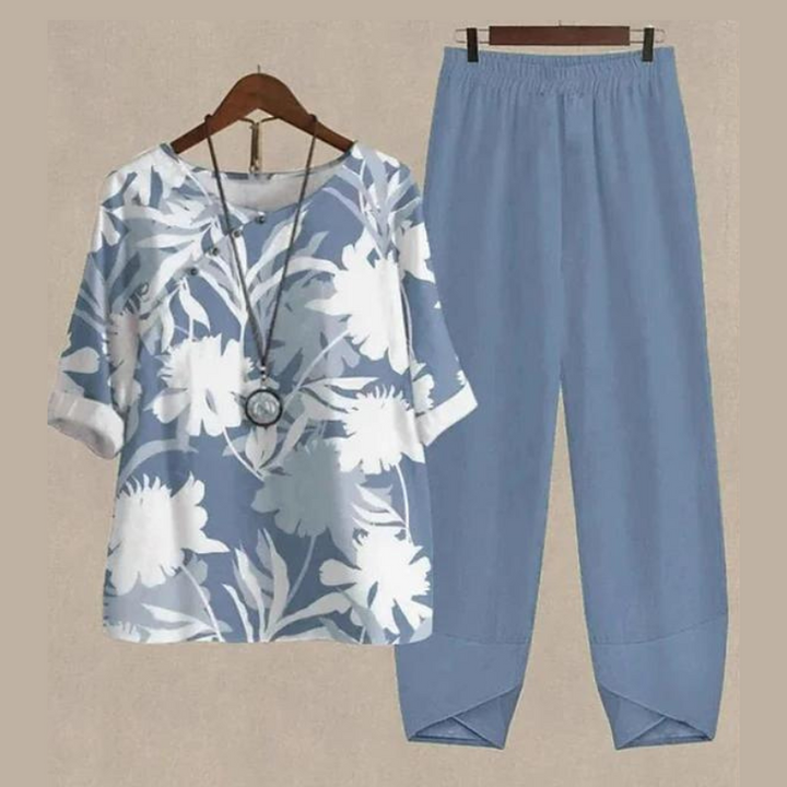 Nova | Ensemble ample à manches courtes et col rond pour femme