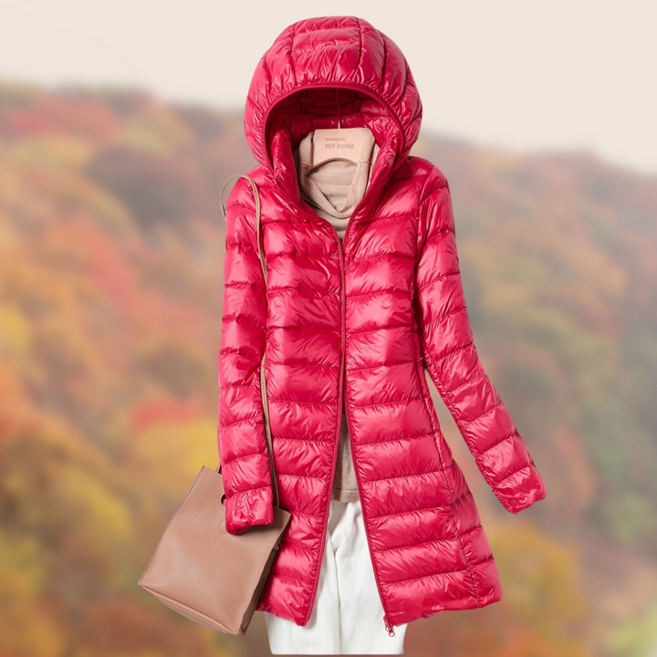 Wies | Veste d’hiver légère mi-longue pour femme à capuche