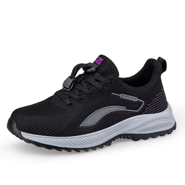 Anouk lila hardloopschoenen op witte achtergrond
