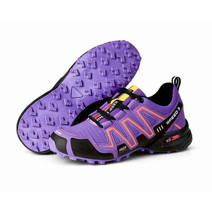 Anouk lila trail hardloopschoenen met zool zicht