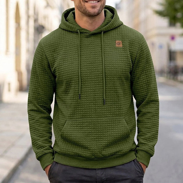 Bram hoodie vooraanzicht in legergroen