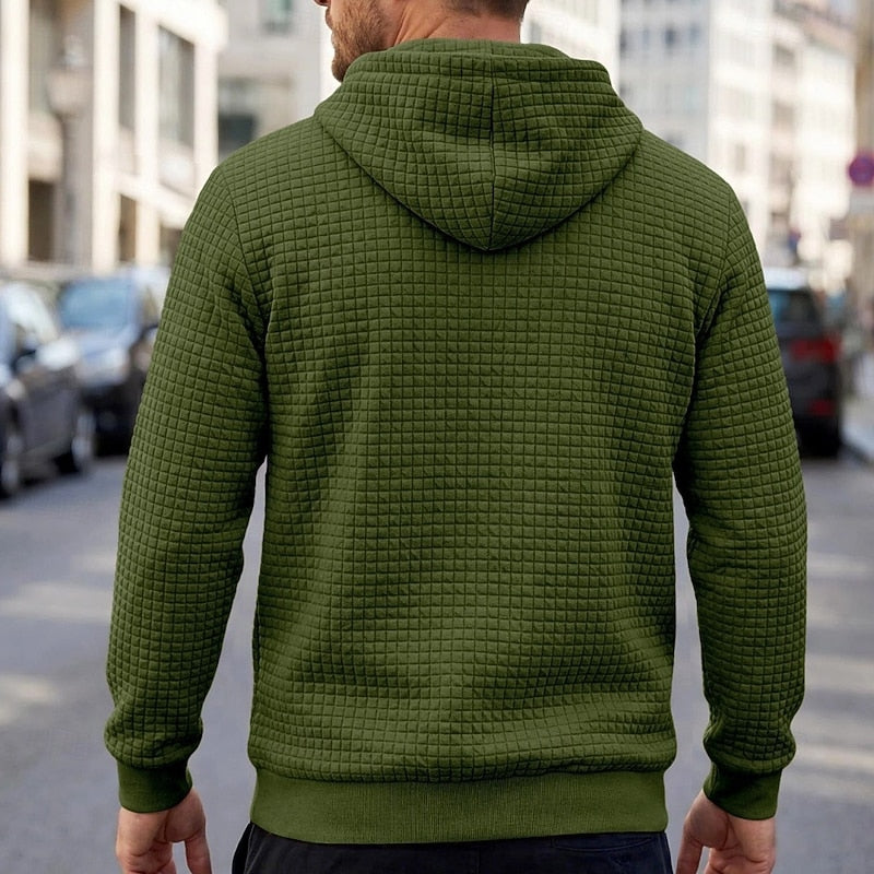 Bram hoodie achteraanzicht in legergroen