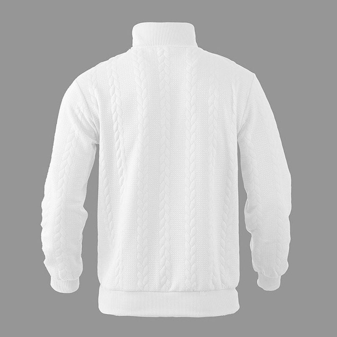 Casper witte kabelbrei sweater, achteraanzicht