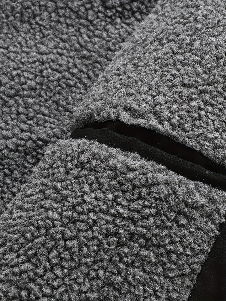 Close-up van de teddy voering textuur