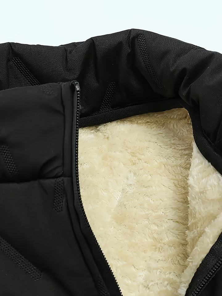 Close-up van de zachte fleece voering binnenin de Daan bodywarmer