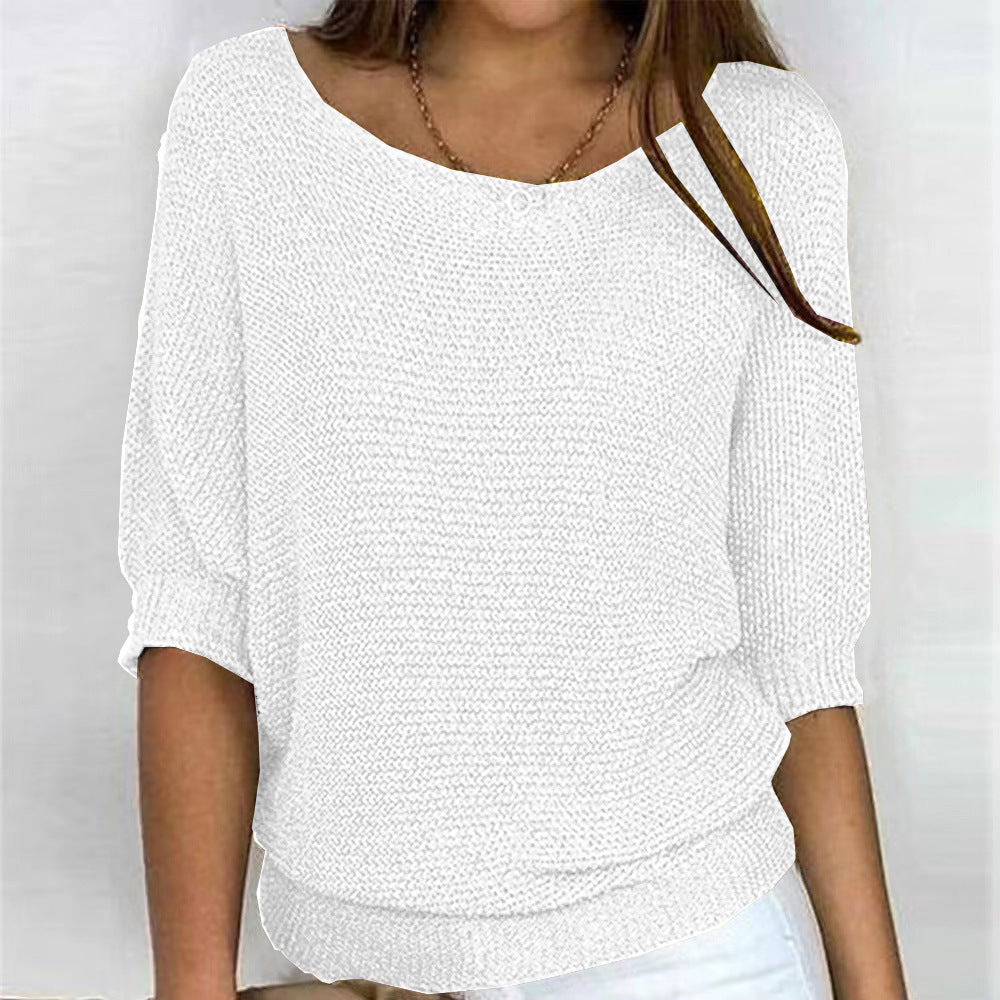 Femke witte boothals batwing trui, vooraanzicht
