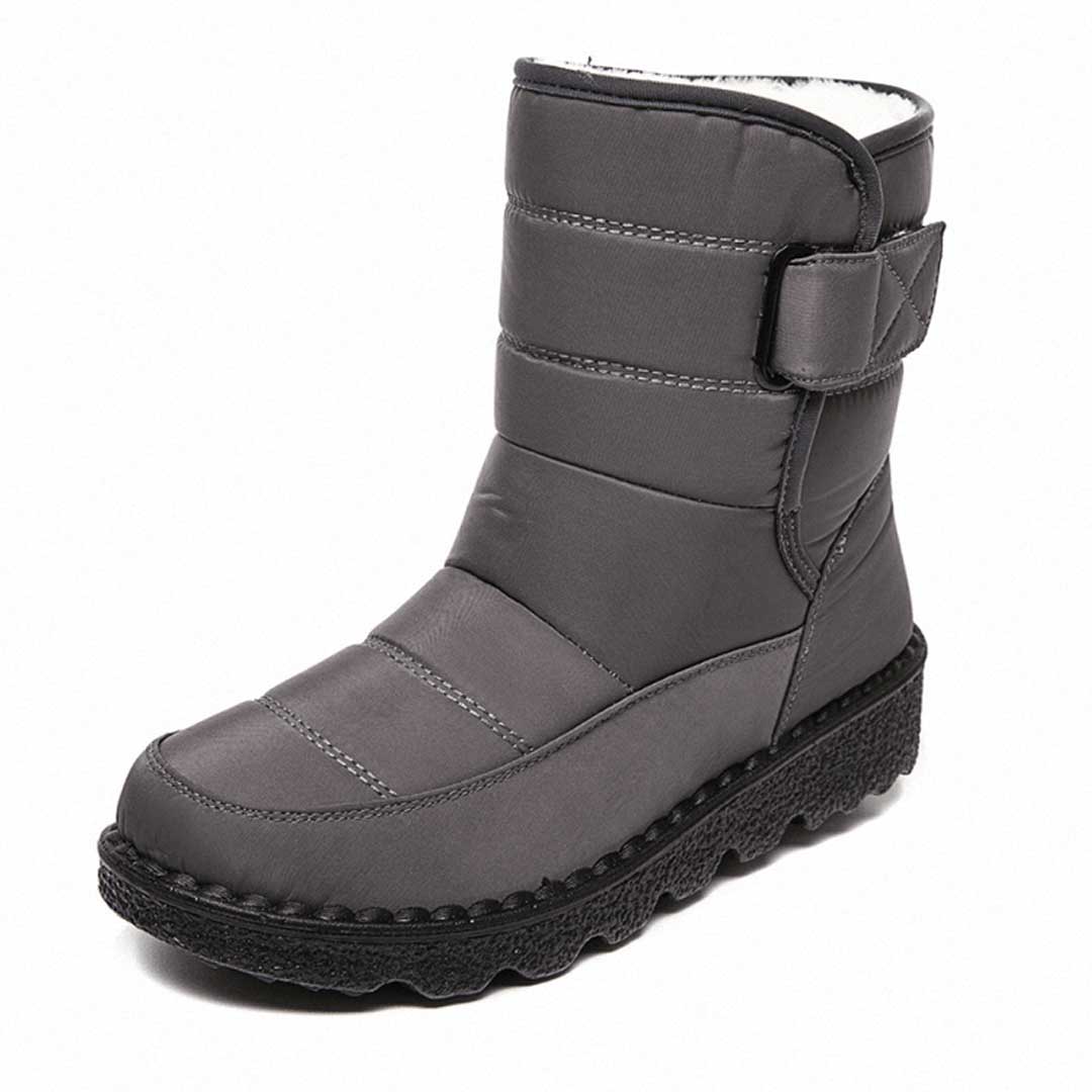 Femke grijze snowboot, zijaanzicht