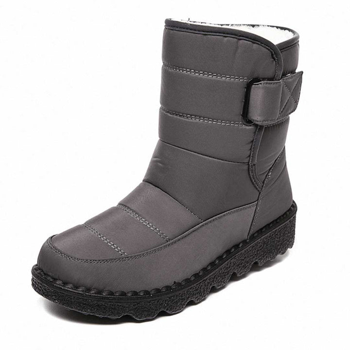 Femke grijze snowboot, zijaanzicht