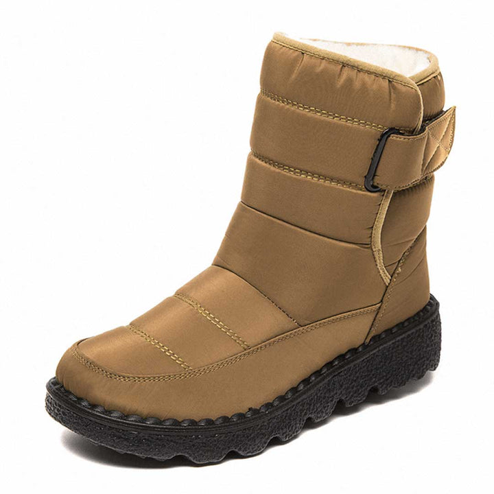 Femke kaki snowboot, zijaanzicht