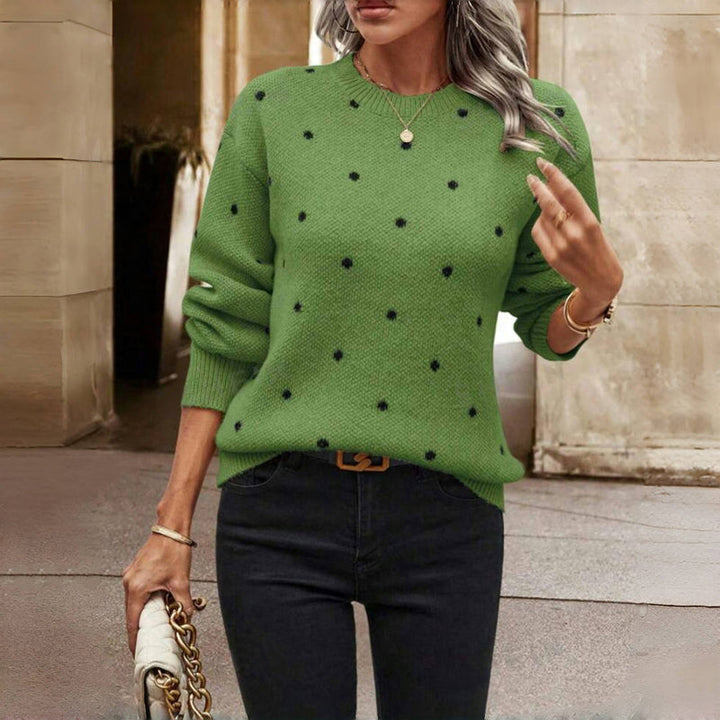 Marit gebreide trui in groene kleurvariant
