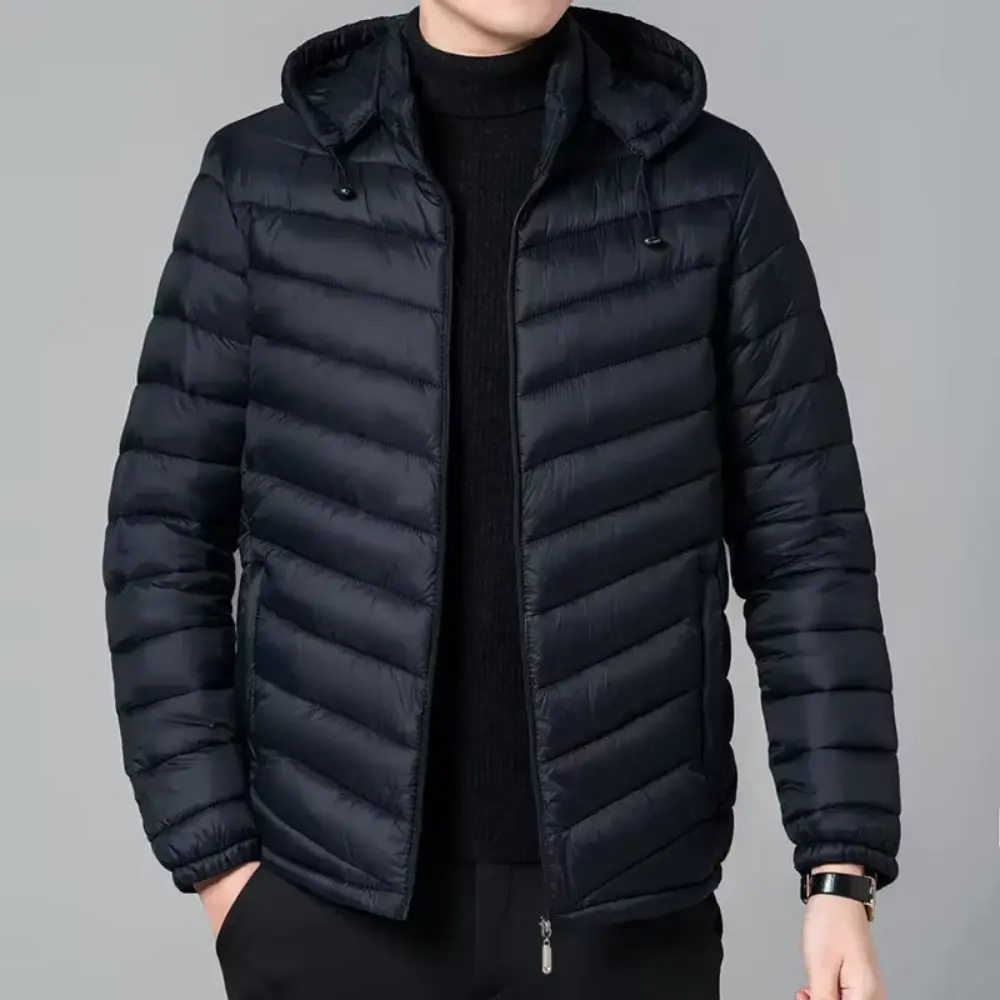 Milan puffer jas volledig dichtgeritst met capuchon